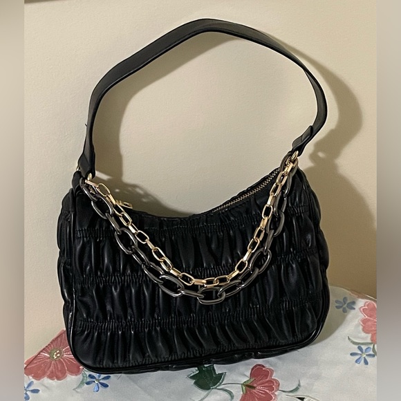 Steve Madden Black Hobo/Shoulder Bag Purse - Picture 2 of 7